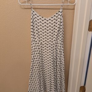 Elegant Black and White Patterned Dress